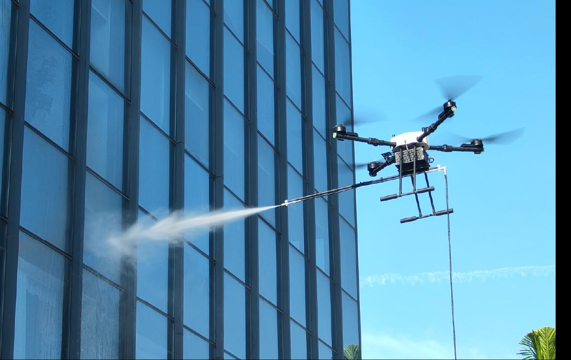 Office tower HoverWash field deployment