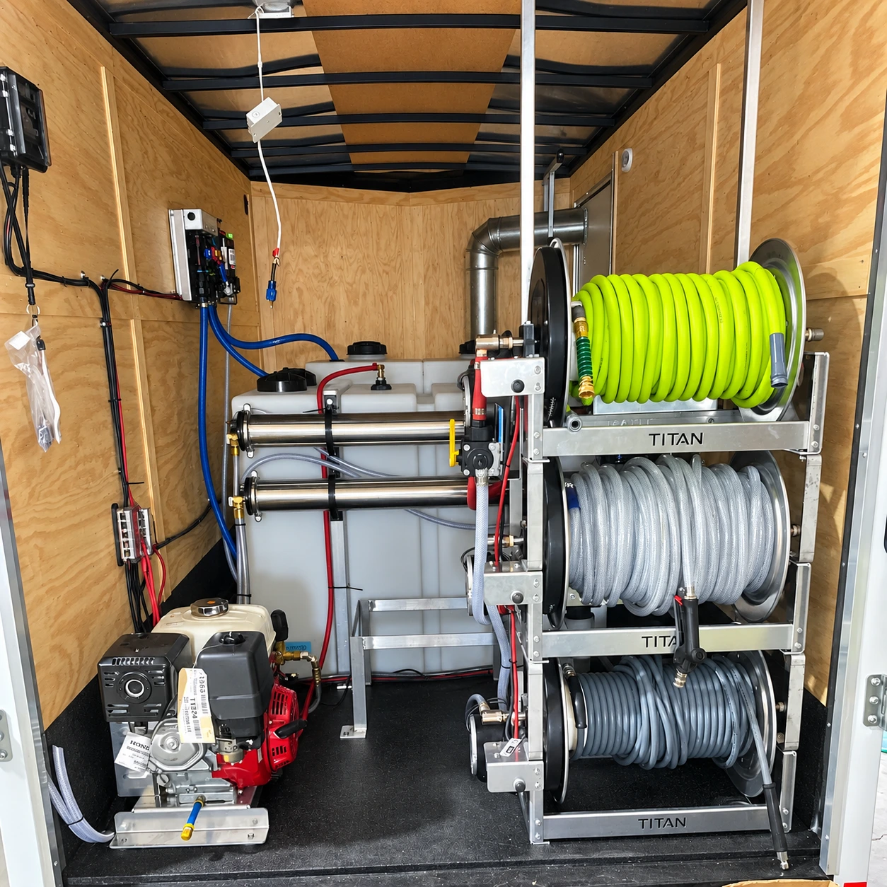 NECSS enclosed trailer washing equipment installation