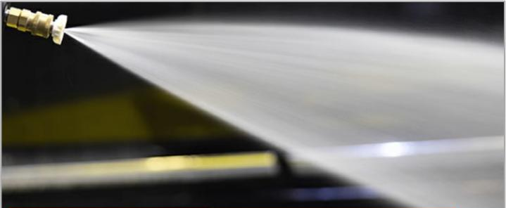 Sweep fan nozzle spray pattern for HoverWash HW-150