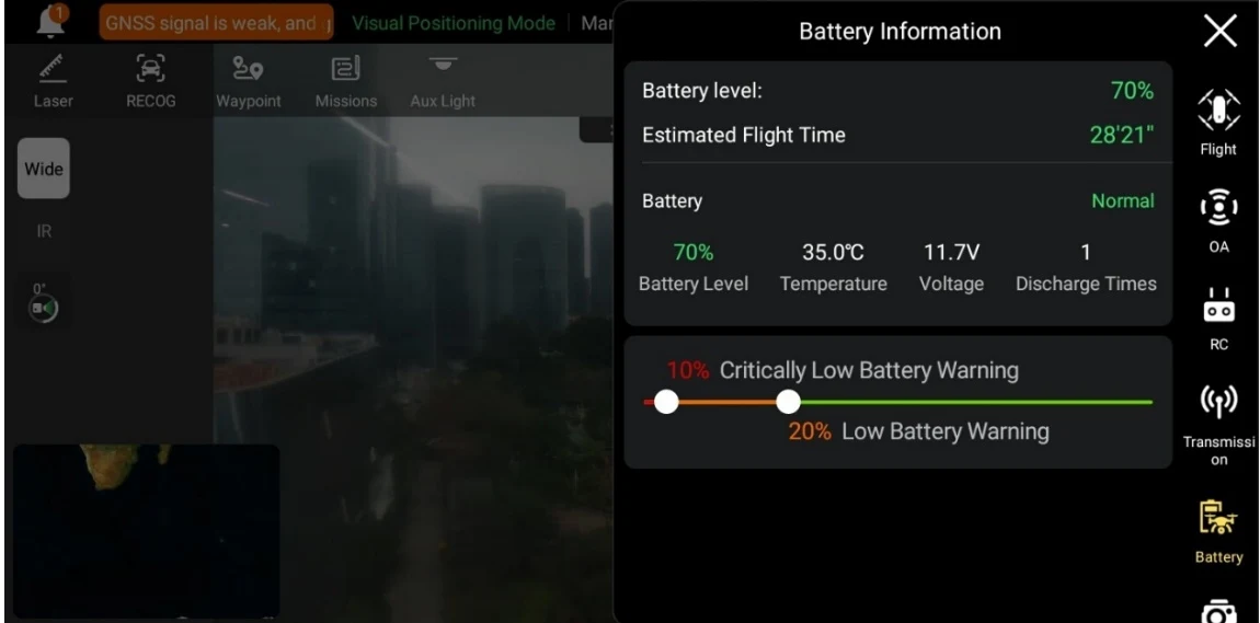 “Battery Information” Interface