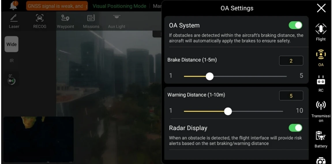"OA Settings" Interface