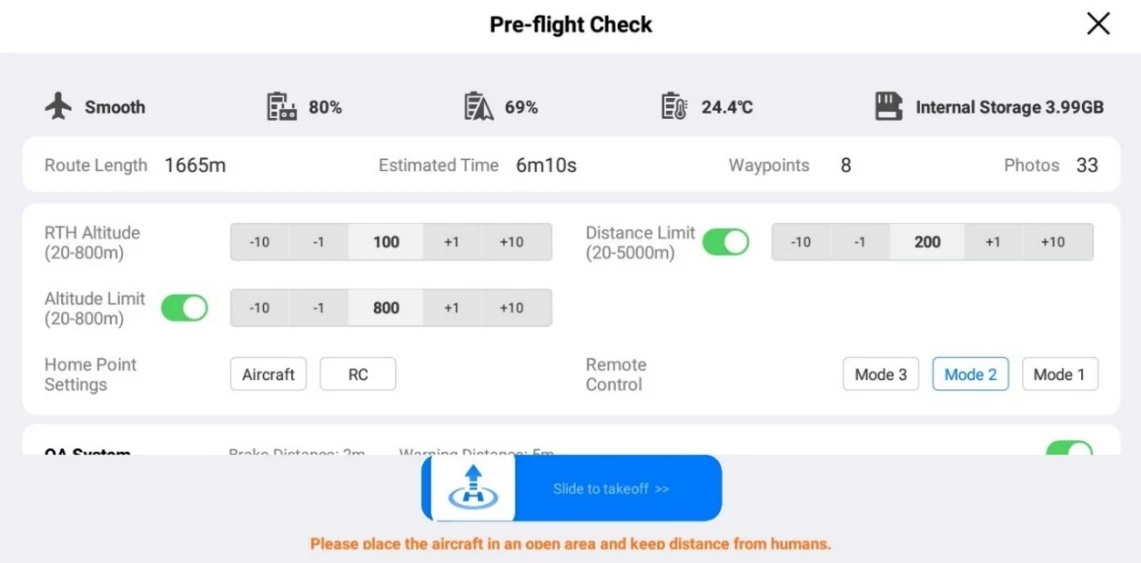 Pre-flight Check for a Flight Mission